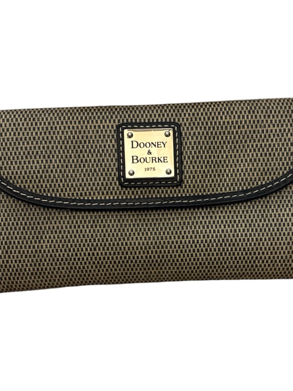 Authentic Dooney & Bourke Panama Grasscloth Wallet